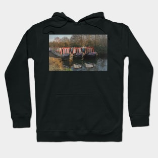 Narrowboats For Hire At Aldermaston Wharf Hoodie